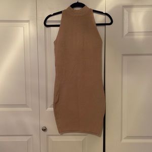 Nude fitted dress
